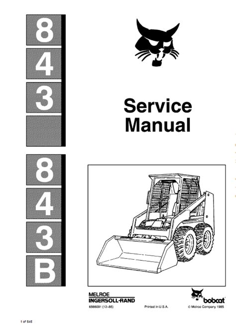 bobcat 843b service manual